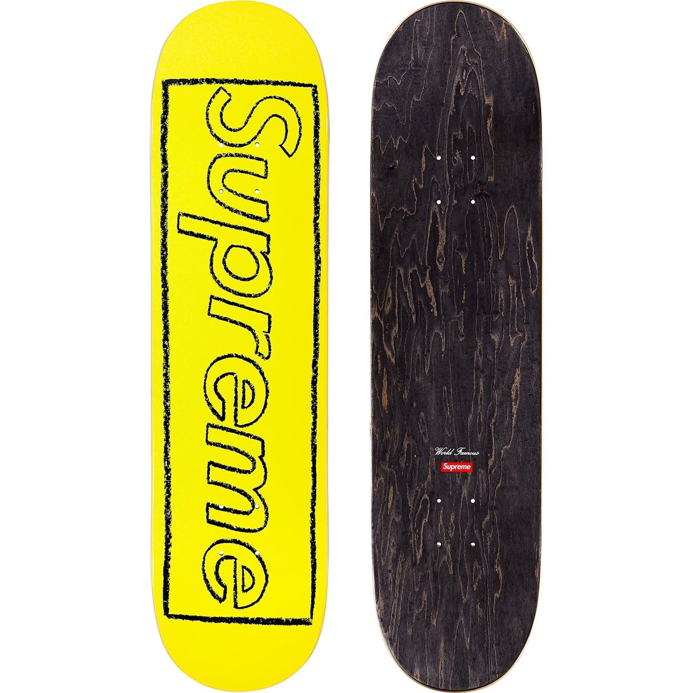KAWS Chalk Logo Skateboard view 3